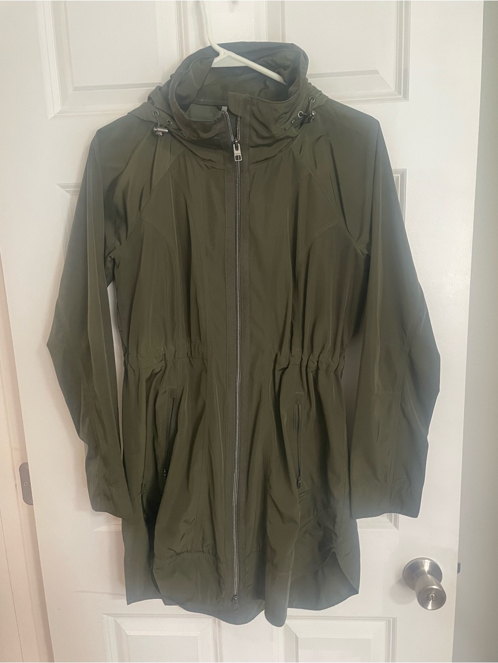 Athleta Olive Green Hooded Utility Coat